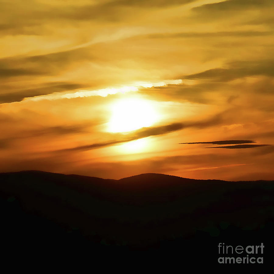 Yellow Sunset -Keep on Rolling By Photograph by Xine Segalas