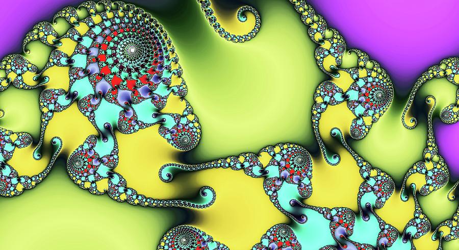 Yellow Super Magic Eye Spiral Digital Art by Don Northup