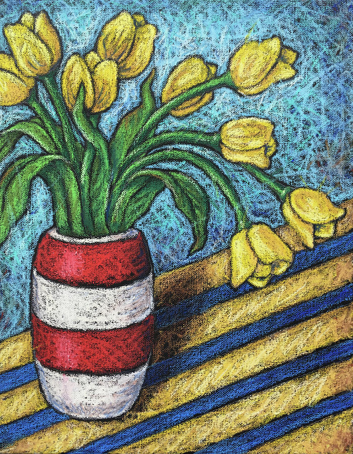 Yellow Tulips Painting by Karla Beatty