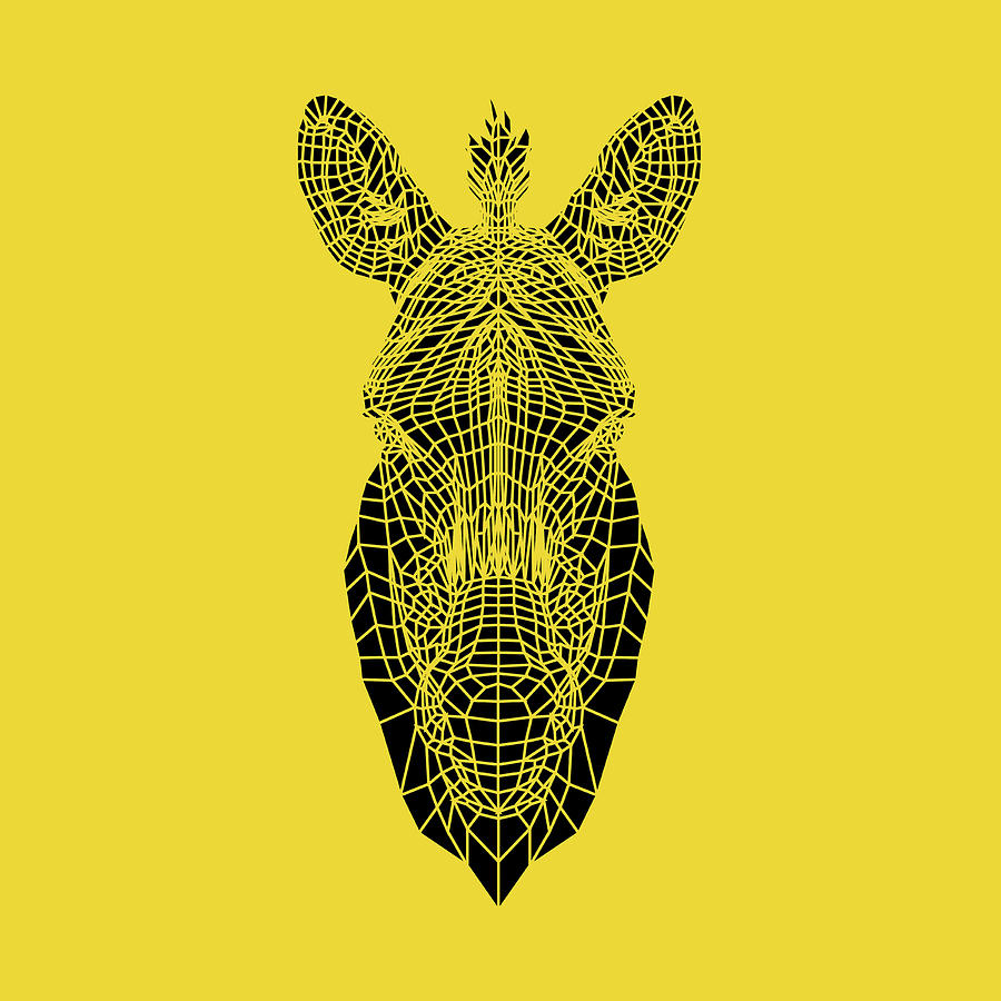 Zebra Digital Art - Yellow Zebra by Naxart Studio Zebra Digital Art - Yellow Zebra by Naxart Studio