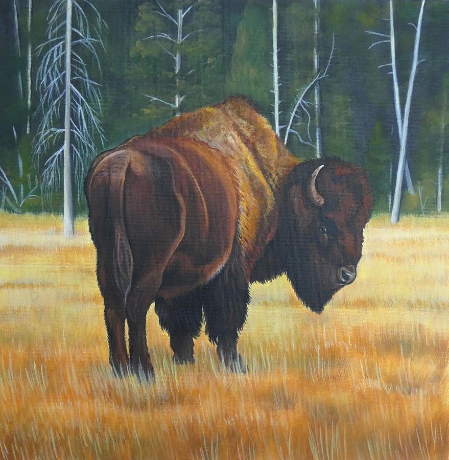 Yellowstone Bison Painting by Lucy Deane - Fine Art America