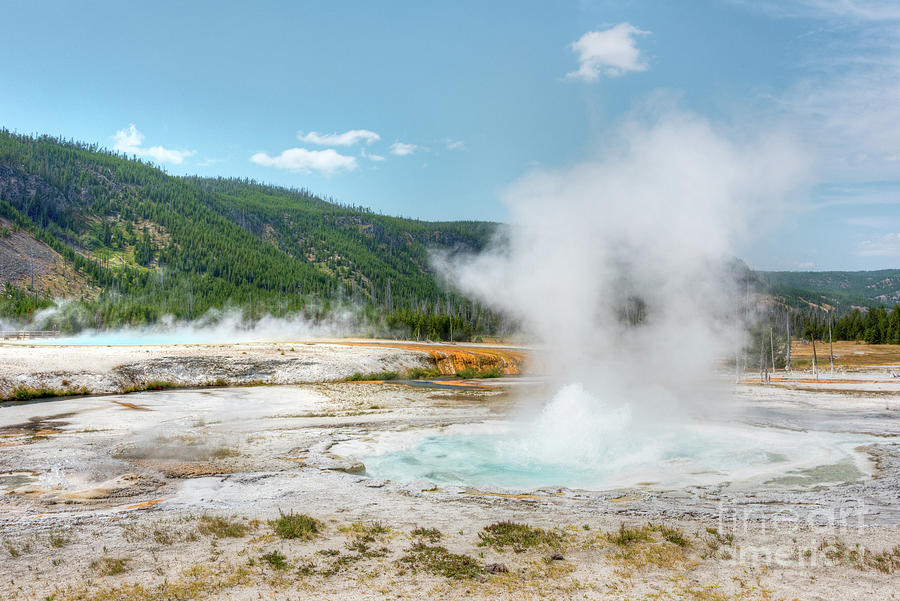 Yellowstone bubbling pools Photograph by Paul Quinn