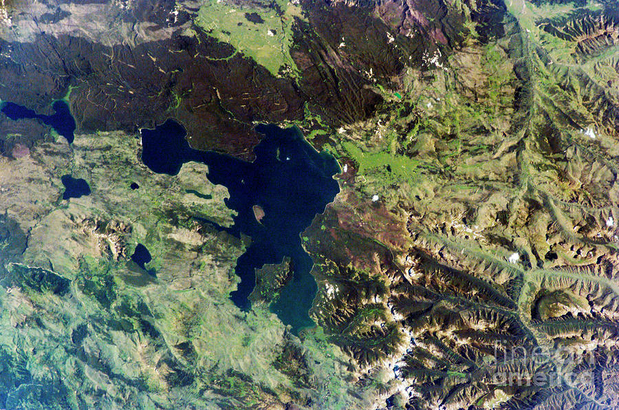 Yellowstone Lake Photograph by Nasa/science Photo Library - Fine Art ...