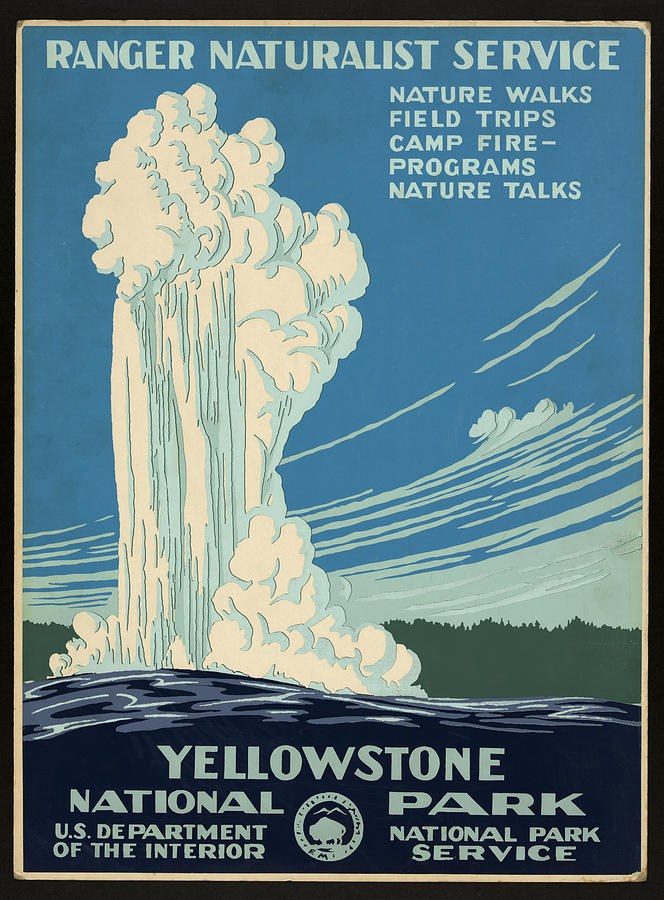 Yellowstone National Park, Ranger Naturalist Service Vintage Pos Photograph by Mark Kiver