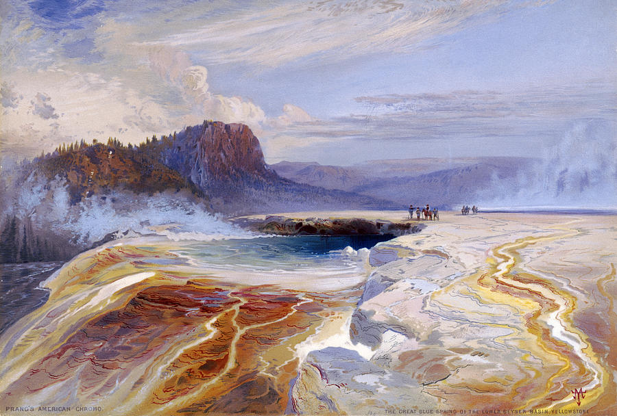 Yellowstone Park, C1875 Painting by Thomas Moran