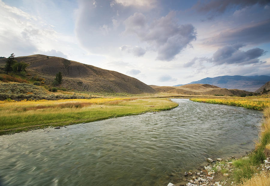 Yellowstone River At Sunset Photograph by Kencanning