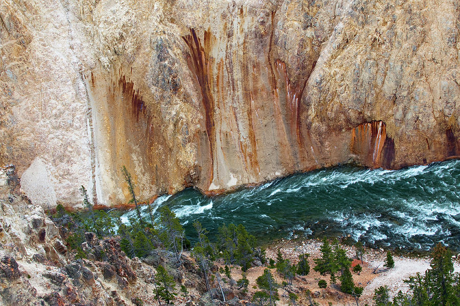 Yellowstone National Park Photograph - Yellowstone River In The Grand Canyon Of Yellowstone by Cavan Images
