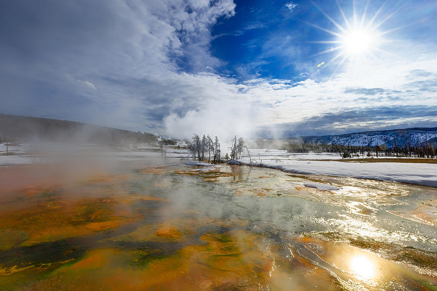 Yellowstone National Park Photograph - Yellowstone Winter Scene 2 by Siyu And Wei Photography