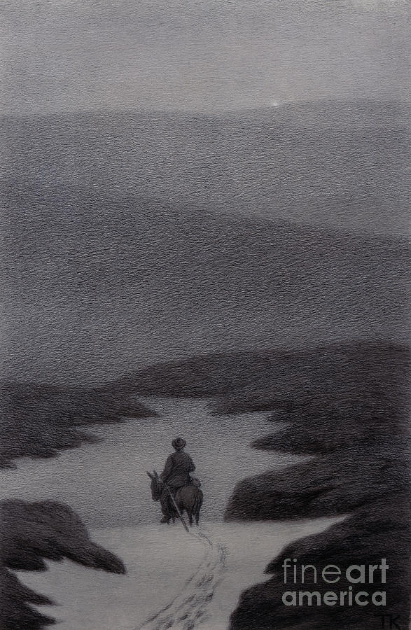 Yes, I See Something Far Far Away Said The Boy, Its Shimmering Painting by Theodor Kittelsen