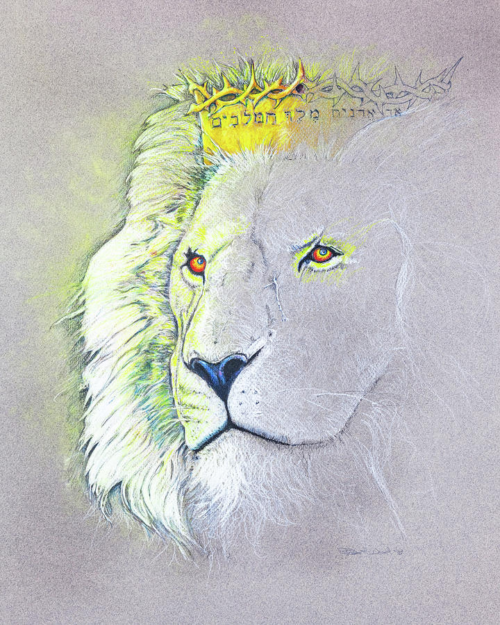 Yeshua, The Lion of Judah Drawing by Robert H Ward Fine Art 