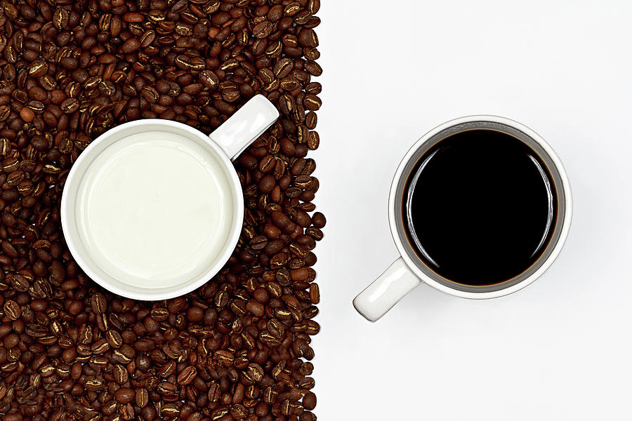 Coffee Photograph - Yin And Yang Coffee And Milk by Gert Lavsen Photography