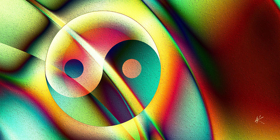 Yin And Yang Rainbow Digital Art