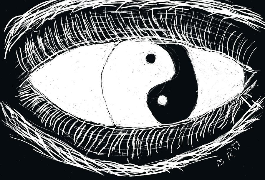 Yin-Yang Eye Drawing by Branwen Drew