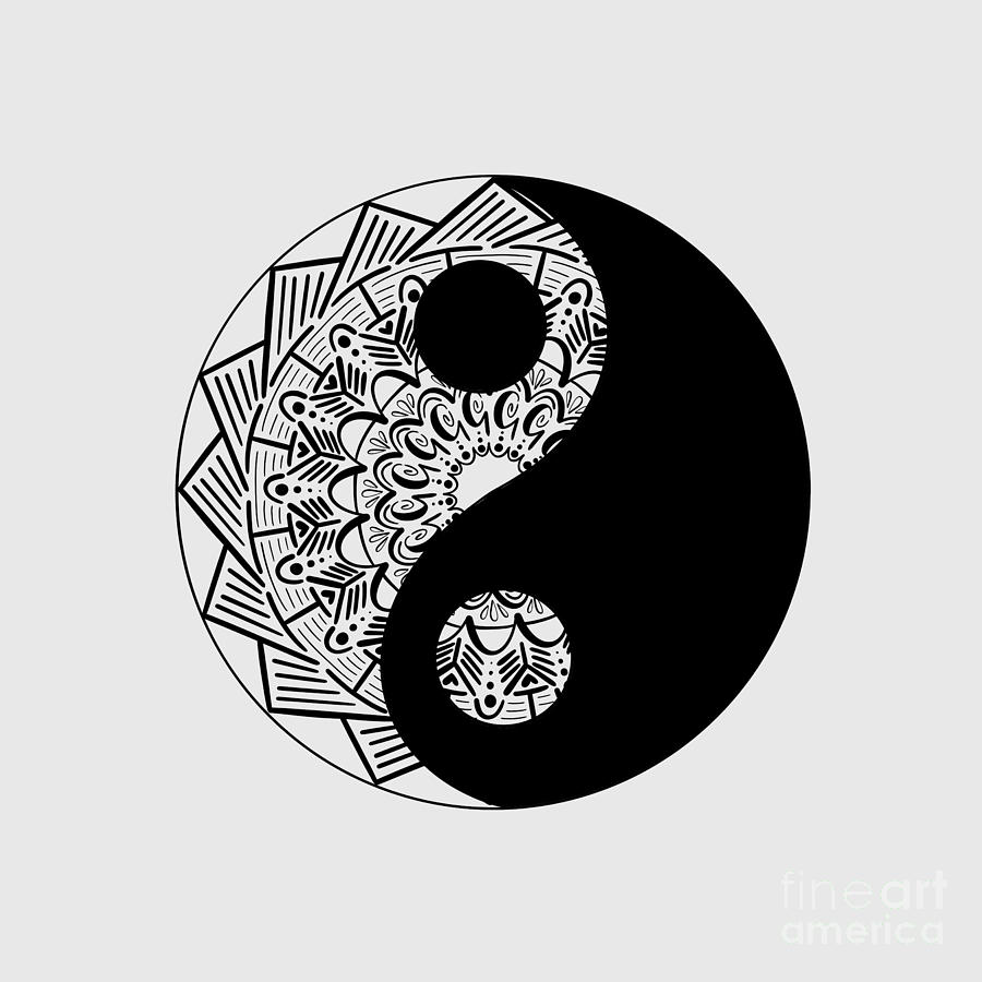 Yin yang mandala Digital Art by Rockery Cottage | Pixels