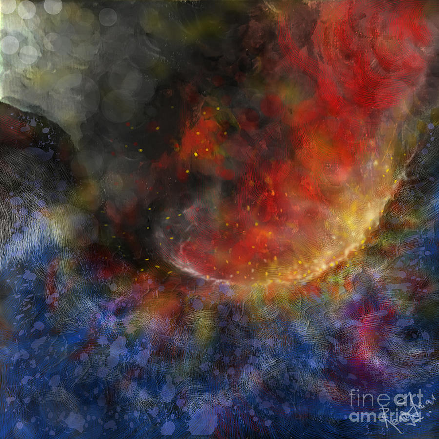 Fire And Water Painting - Ying Yang Fire and Water by Remy Francis Fire And Water Painting - Ying Yang Fire and Water by Remy Francis