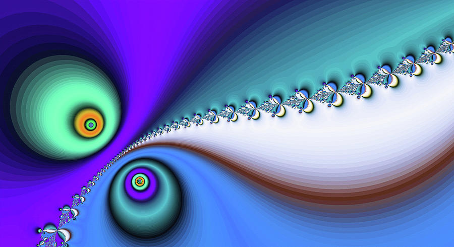 Ying Yang Purple Blue Abstract Art Digital Art by Don Northup