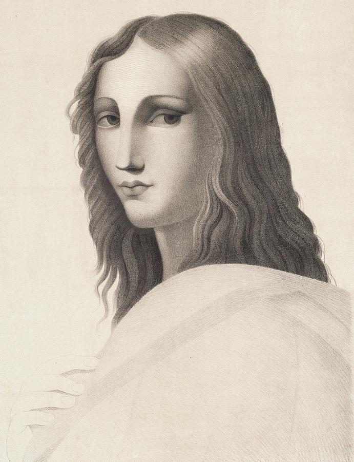 Leonardo Da Vinci Painting - Ynglingefigur Fra Raphaels skolen I Athen by A. Lilienberg