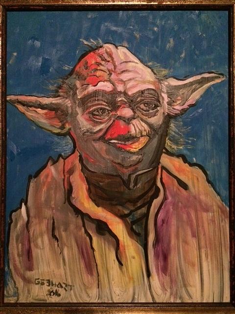 Yoda Painting by Bradley Gebhart
