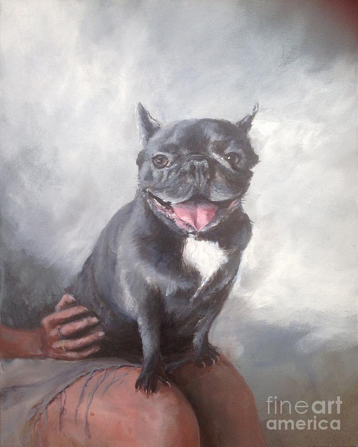 Yoda, French Bulldog  Painting by Lizzy Forrester
