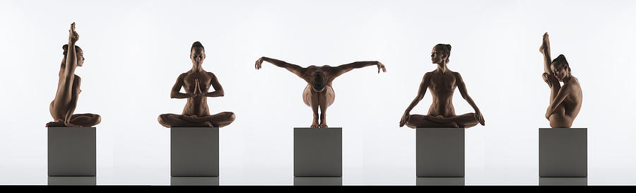Fine Art Nude Photograph - Yoga Compositions by Manjunath