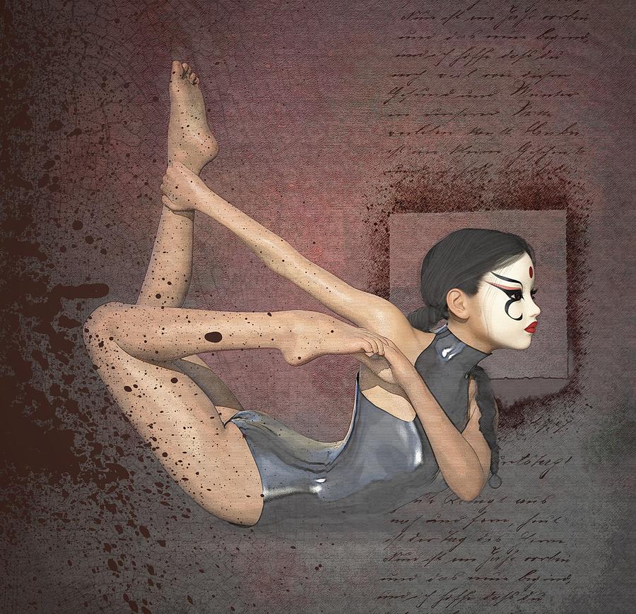 Yoga geisha Digital Art by Alisa Williams