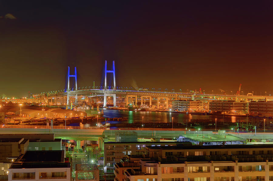 Yokohama Bay Bridge Photograph by Motodan