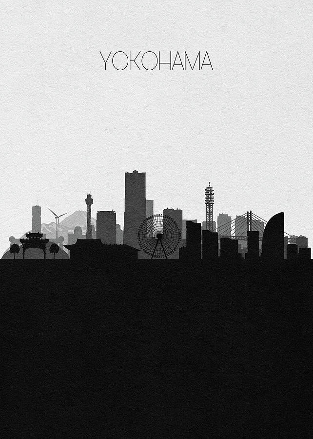 Yokohama Cityscape Art Digital Art by Inspirowl Design