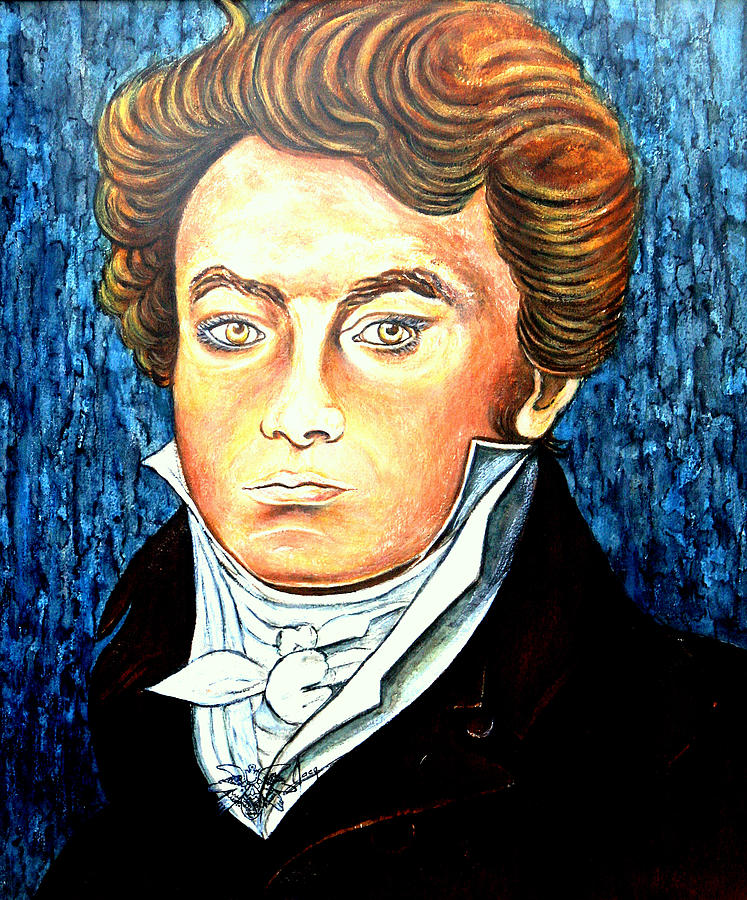 Young Beethoven Painting by Jackie Nourigat