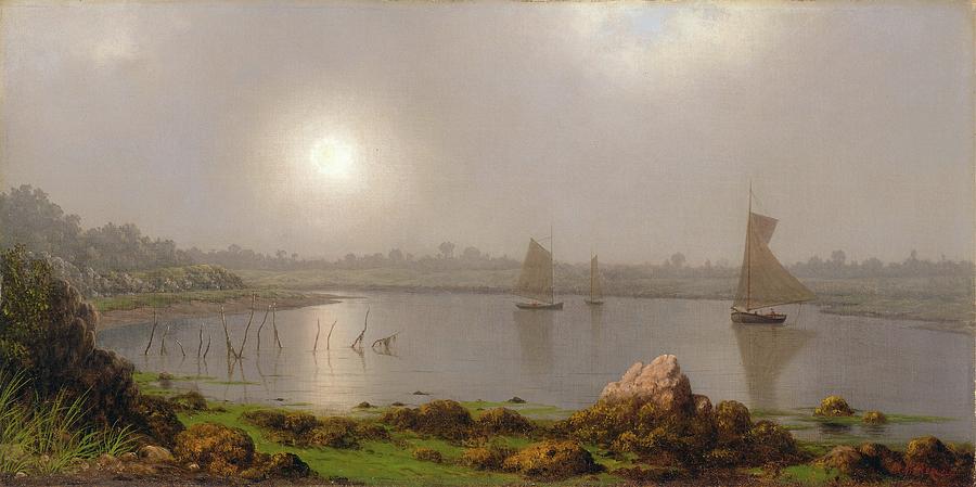 York Harbor,coast Of Maine Painting by Martin Johnson Heade York Harbor,coast Of Maine Painting by Martin Johnson Heade