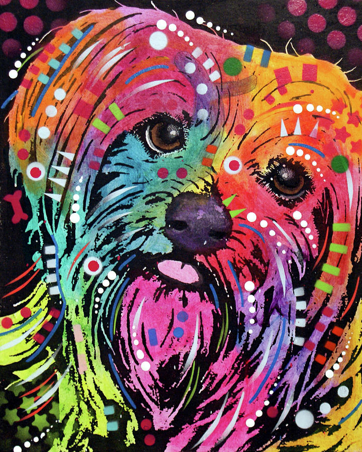 Yorkie Mixed Media - York II by Dean Russo Yorkie Mixed Media - York II by Dean Russo