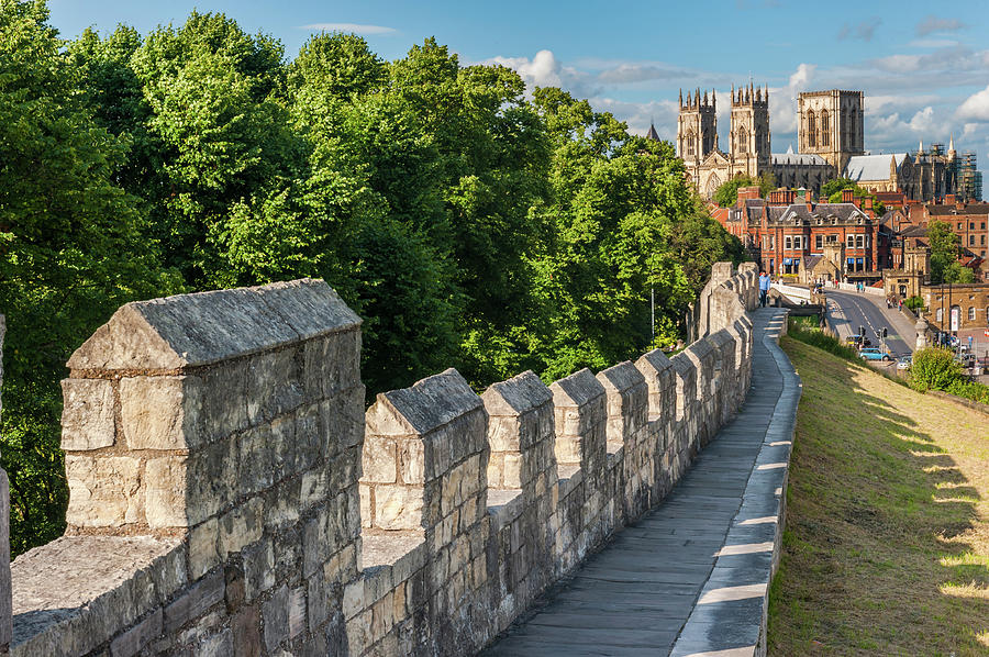 York Photograph - York Minster and City Walls by David Ross