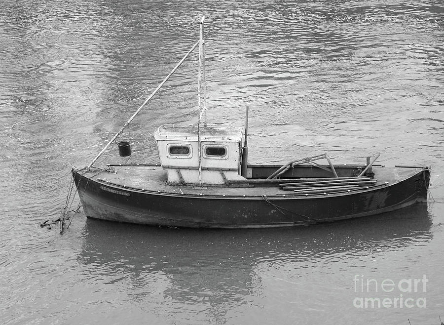 York Tugboat in greyscale  Photograph by Pics By Tony