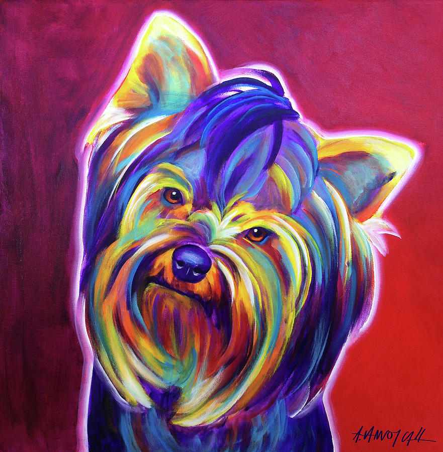 Yorkie Face Cover - Purple Yorkie Face Cover - Purple