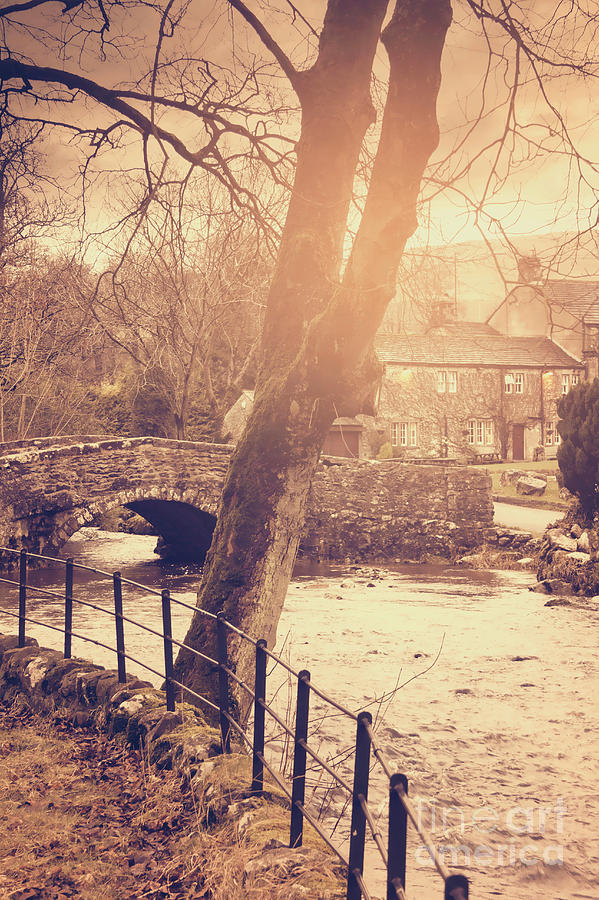 Yorkshire Village River With Old Bridge Photograph by Ethiriel Photography
