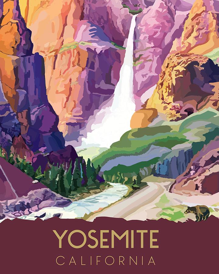 Yosemite California Drawing by Unknown