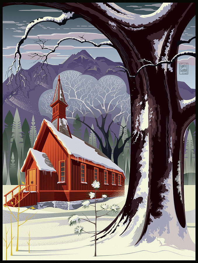 Yosemite Christmas Digital Art by Garth Glazier