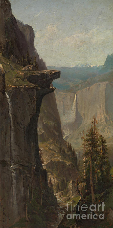 Yosemite Falls Drawing by Heritage Images