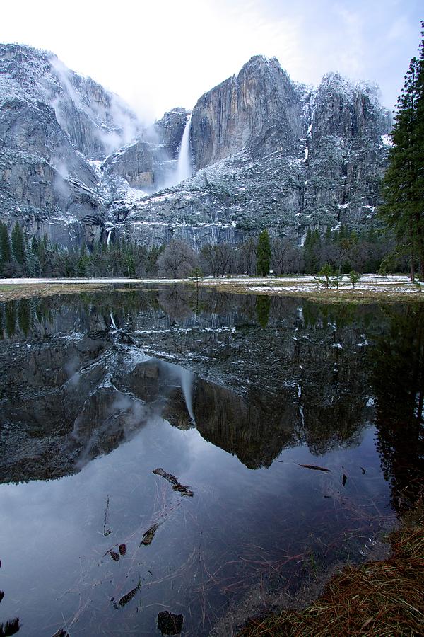 Yosemite Falls Reflection, Yosemite Photograph by Benjamin F. Hall