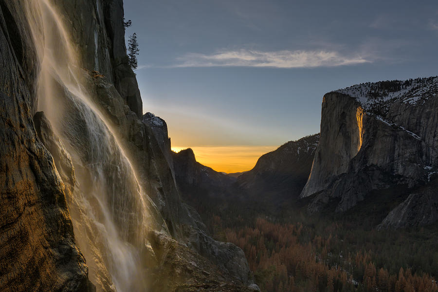 Yosemite Firefall Photograph by Hua Zhu
