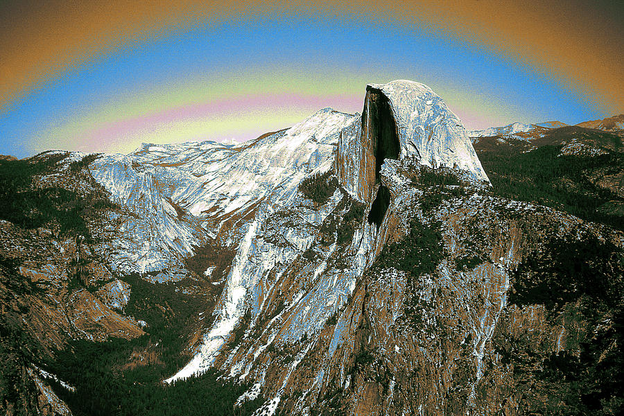 Yosemite Half Dome 2000 - Digital Artwork Photograph by Peter Potter