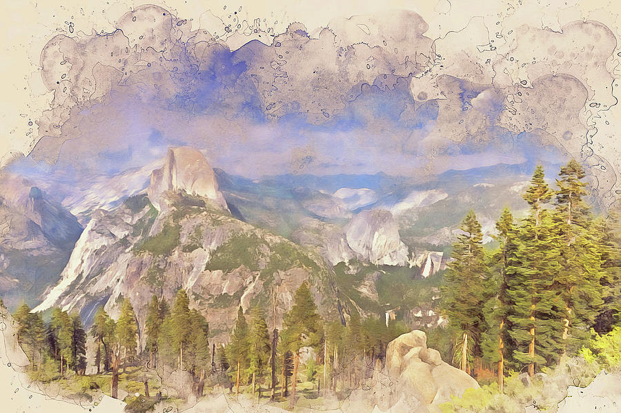 Yosemite National Park - 07 Painting by AM FineArtPrints