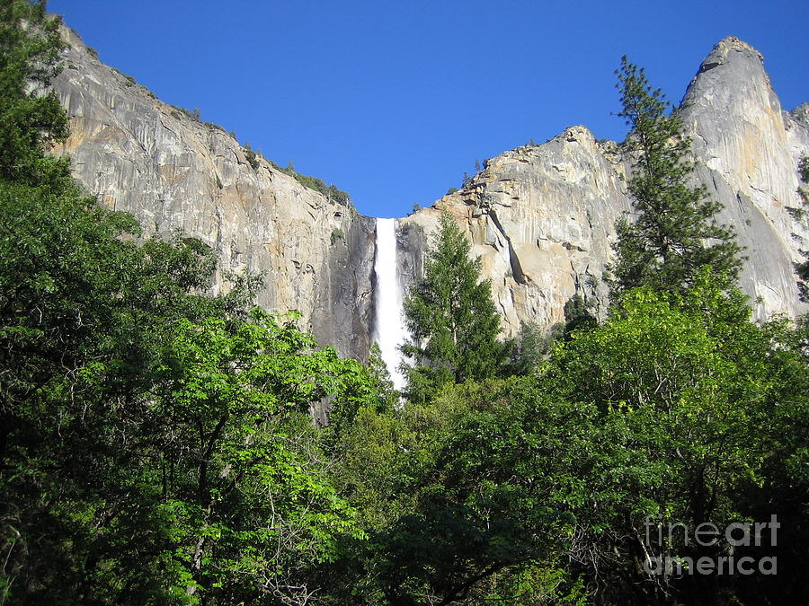 Yosemite National Park Bridal Veil Falls Panoramic View Photograph by John Shiron