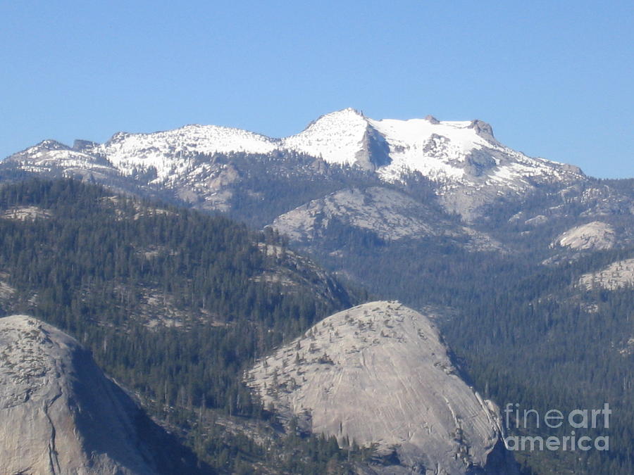 Yosemite National Park Panoramic View Snow Capped Mountains Photograph by John Shiron