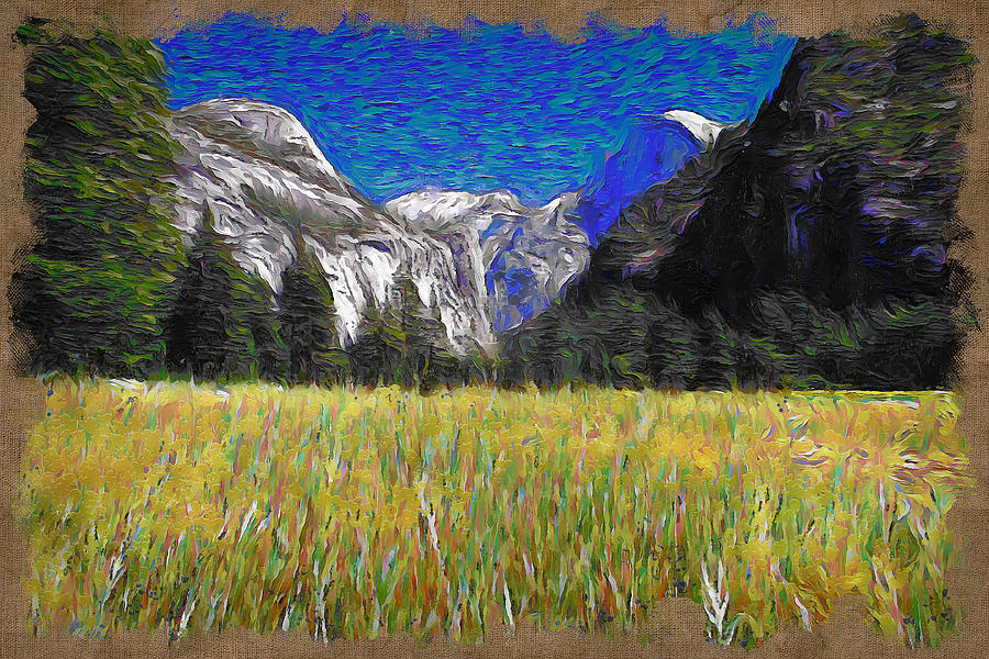 Yosemite National Park Digital Art by Ronald Bolokofsky