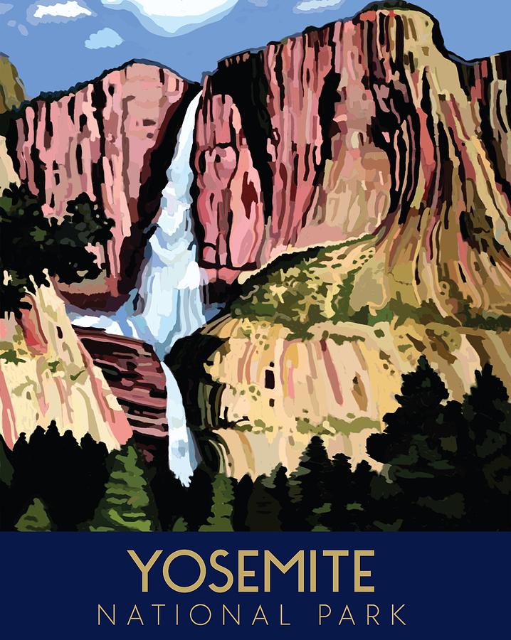 Yosemite National Park Drawing by Unknown Pixels