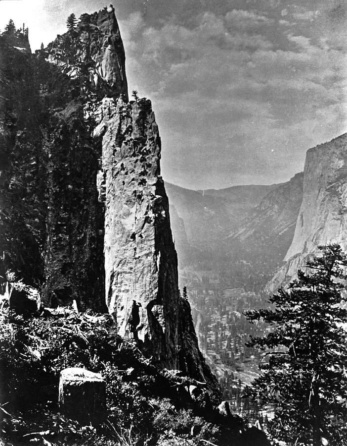 Yosemite Peaks Photograph by Carleton E. Watkins