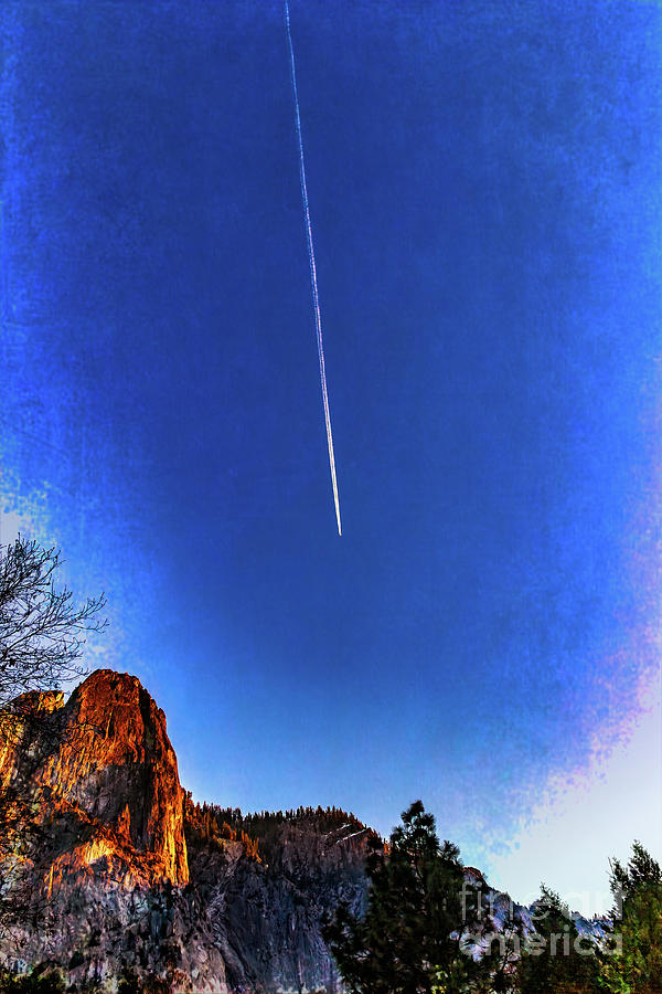 Yosemite plane trails Photograph by Roslyn Wilkins