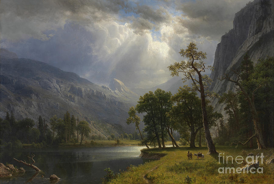 Yosemite Valley, 1866 By Albert Bierstadt Painting by Albert Bierstadt
