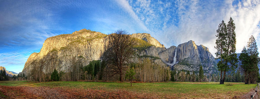Yosemite Valley Floor And Falls Panorama Photograph by David Toussaint