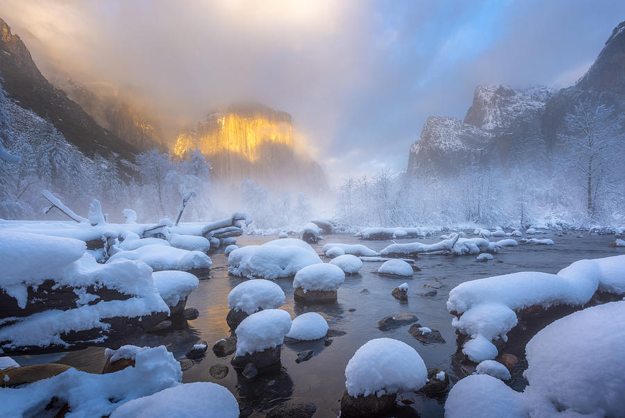 Yosemite Valley View In Winter Photograph by Dianne Mao
